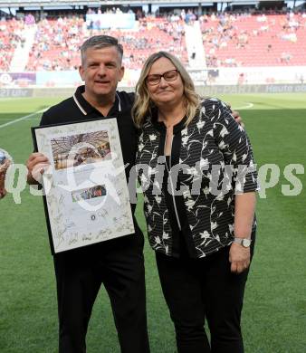 Fussball Bundesliga. SK Austria Klagenfurt gegen SK Rapid Wien.   Matthias Imhof, Daniela Mayr. Klagenfurt, am 3.6.2023.
Foto: Kuess
---
pressefotos, pressefotografie, kuess, qs, qspictures, sport, bild, bilder, bilddatenbank