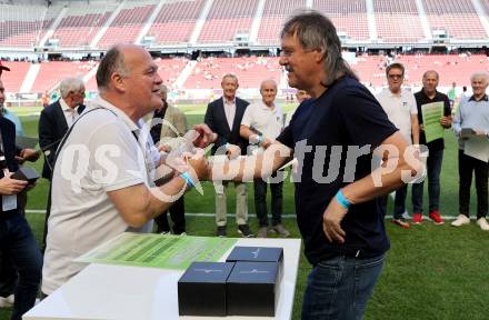 Fussball Bundesliga. SK Austria Klagenfurt gegen SK Rapid Wien.   Egon Katnik, Arnold Koreimann. Klagenfurt, am 3.6.2023.
Foto: Kuess
---
pressefotos, pressefotografie, kuess, qs, qspictures, sport, bild, bilder, bilddatenbank