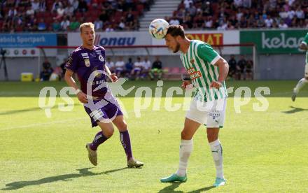 Fussball Bundesliga. SK Austria Klagenfurt gegen SK Rapid Wien. Florian Jaritz,   (Klagenfurt),  Kevin Wimmer  (Rapid).  Klagenfurt, am 3.6.2023.
Foto: Kuess
---
pressefotos, pressefotografie, kuess, qs, qspictures, sport, bild, bilder, bilddatenbank