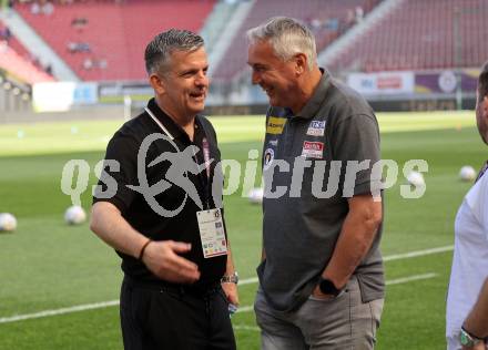 Fussball Bundesliga. SK Austria Klagenfurt gegen SK Rapid Wien.  Matthias Imhof, Trainer Peter Pacult (Klagenfurt). Klagenfurt, am 3.6.2023.
Foto: Kuess
---
pressefotos, pressefotografie, kuess, qs, qspictures, sport, bild, bilder, bilddatenbank