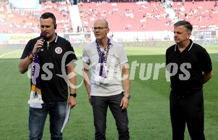 Fussball Bundesliga. SK Austria Klagenfurt gegen SK Rapid Wien.  Patrick Jochum, Herbert Matschek, Matthias Imhof . Klagenfurt, am 3.6.2023.
Foto: Kuess
---
pressefotos, pressefotografie, kuess, qs, qspictures, sport, bild, bilder, bilddatenbank