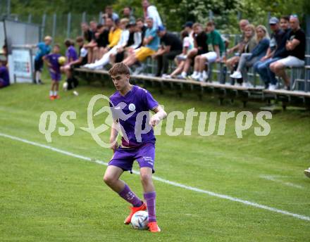 Fussball Kaerntner Liga. SK Austria KLagenfurt Amateure gegen ATSV Wolfsberg. Marius Leo Maierhofer  (Austria Klagenfurt). Brueckl, am 9.6.2023.
Foto: Kuess



---
pressefotos, pressefotografie, kuess, qs, qspictures, sport, bild, bilder, bilddatenbank