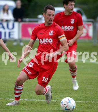 Fussball Kaerntner Liga. SK Austria KLagenfurt Amateure gegen ATSV Wolfsberg.  Patrick Pfennich   (Wolfsberg). Brueckl, am 9.6.2023.
Foto: Kuess



---
pressefotos, pressefotografie, kuess, qs, qspictures, sport, bild, bilder, bilddatenbank