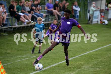 Fussball Kaerntner Liga. SK Austria KLagenfurt Amateure gegen ATSV Wolfsberg.  Mersei Dieu Nsandi  (Austria Klagenfurt). Brueckl, am 9.6.2023.
Foto: Kuess



---
pressefotos, pressefotografie, kuess, qs, qspictures, sport, bild, bilder, bilddatenbank