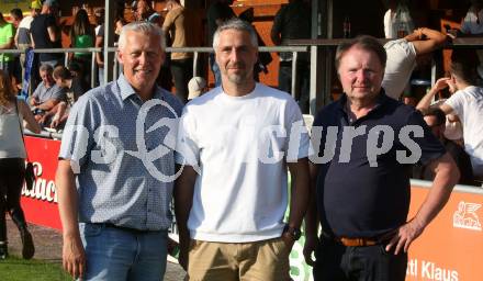 Fussball KFV Cup. SAK gegen Dellach/Gail.  Marko Wieser, Darko Djukic, Silvo Kumer (SAK). Klagenfurt, am 17.6.2023.
Foto: Kuess



---
pressefotos, pressefotografie, kuess, qs, qspictures, sport, bild, bilder, bilddatenbank