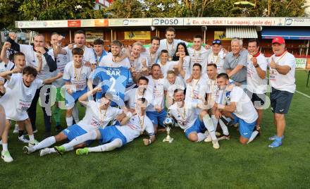 Fussball KFV Cup. SAK gegen Dellach/Gail.  Jubel (SAK). Klagenfurt, am 17.6.2023.
Foto: Kuess



---
pressefotos, pressefotografie, kuess, qs, qspictures, sport, bild, bilder, bilddatenbank