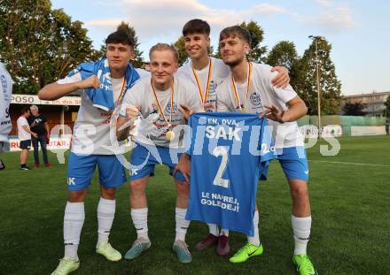 Fussball KFV Cup. SAK gegen Dellach/Gail.  Jubel (SAK). Klagenfurt, am 17.6.2023.
Foto: Kuess



---
pressefotos, pressefotografie, kuess, qs, qspictures, sport, bild, bilder, bilddatenbank