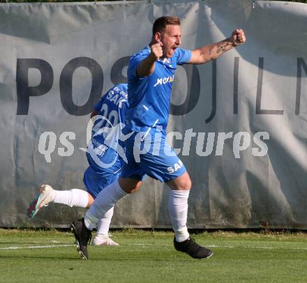 Fussball KFV Cup. SAK gegen Dellach/Gail.  Torjubel  Darijo Biscan (SAK). Klagenfurt, am 17.6.2023.
Foto: Kuess



---
pressefotos, pressefotografie, kuess, qs, qspictures, sport, bild, bilder, bilddatenbank