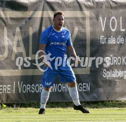 Fussball KFV Cup. SAK gegen Dellach/Gail.  Torjubel Darijo Biscan (SAK). Klagenfurt, am 17.6.2023.
Foto: Kuess



---
pressefotos, pressefotografie, kuess, qs, qspictures, sport, bild, bilder, bilddatenbank