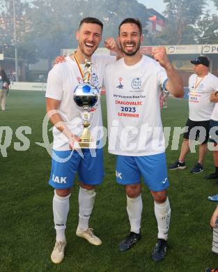 Fussball KFV Cup. SAK gegen Dellach/Gail. Darjan Aleksic, Patrick Lausegger  (SAK). Klagenfurt, am 17.6.2023.
Foto: Kuess



---
pressefotos, pressefotografie, kuess, qs, qspictures, sport, bild, bilder, bilddatenbank