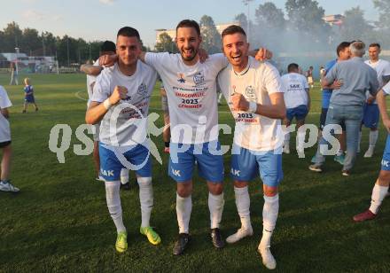 Fussball KFV Cup. SAK gegen Dellach/Gail. Zoran Vukovic, Patrick Lausegger, Hrvoje Jakovljevic  (SAK). Klagenfurt, am 17.6.2023.
Foto: Kuess



---
pressefotos, pressefotografie, kuess, qs, qspictures, sport, bild, bilder, bilddatenbank