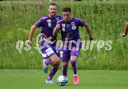 Fussball Bundesliga Testspiel. DSG/ATUS Ferlach gegen SK Austria Klagenfurt. Sinan Karweina, Turgay Gemicibasi (Austria KLagenfurt). Ferlach, am 30.6.2023.
Foto: Kuess



---
pressefotos, pressefotografie, kuess, qs, qspictures, sport, bild, bilder, bilddatenbank