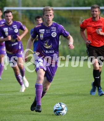 Fussball Bundesliga Testspiel. DSG/ATUS Ferlach gegen SK Austria Klagenfurt. Christopher Cvetko (Austria KLagenfurt). Ferlach, am 30.6.2023.
Foto: Kuess



---
pressefotos, pressefotografie, kuess, qs, qspictures, sport, bild, bilder, bilddatenbank