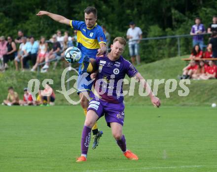 Fussball Bundesliga Testspiel. DSG/ATUS Ferlach gegen SK Austria Klagenfurt. Jonas Arweiler (Austria KLagenfurt). Ferlach, am 30.6.2023.
Foto: Kuess



---
pressefotos, pressefotografie, kuess, qs, qspictures, sport, bild, bilder, bilddatenbank