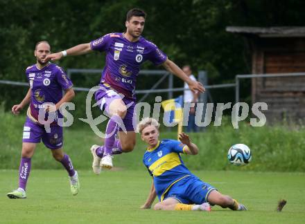 Fussball Bundesliga Testspiel. DSG/ATUS Ferlach gegen SK Austria Klagenfurt.  Nikola Djoric (Austria KLagenfurt). Ferlach, am 30.6.2023.
Foto: Kuess



---
pressefotos, pressefotografie, kuess, qs, qspictures, sport, bild, bilder, bilddatenbank