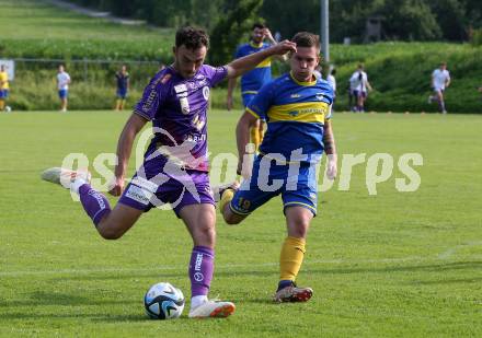 Fussball Bundesliga Testspiel. DSG/ATUS Ferlach gegen SK Austria Klagenfurt. Andrew Irving (Austria KLagenfurt). Ferlach, am 30.6.2023.
Foto: Kuess



---
pressefotos, pressefotografie, kuess, qs, qspictures, sport, bild, bilder, bilddatenbank