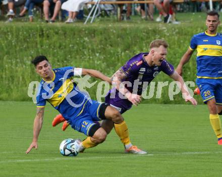 Fussball Bundesliga Testspiel. DSG/ATUS Ferlach gegen SK Austria Klagenfurt. Jonas Arweiler (Austria KLagenfurt). Ferlach, am 30.6.2023.
Foto: Kuess



---
pressefotos, pressefotografie, kuess, qs, qspictures, sport, bild, bilder, bilddatenbank