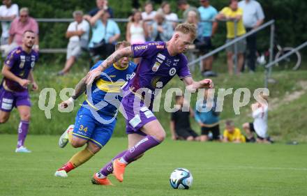 Fussball Bundesliga Testspiel. DSG/ATUS Ferlach gegen SK Austria Klagenfurt. Jonas Arweiler (Austria KLagenfurt). Ferlach, am 30.6.2023.
Foto: Kuess



---
pressefotos, pressefotografie, kuess, qs, qspictures, sport, bild, bilder, bilddatenbank