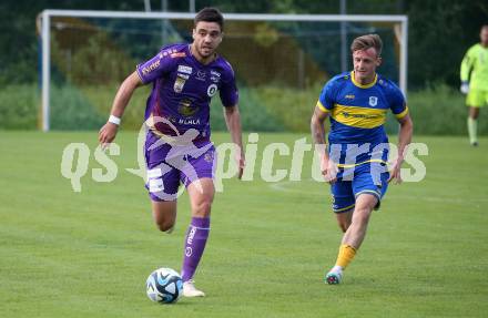 Fussball Bundesliga Testspiel. DSG/ATUS Ferlach gegen SK Austria Klagenfurt. Nikola Djoric (Austria KLagenfurt). Ferlach, am 30.6.2023.
Foto: Kuess



---
pressefotos, pressefotografie, kuess, qs, qspictures, sport, bild, bilder, bilddatenbank