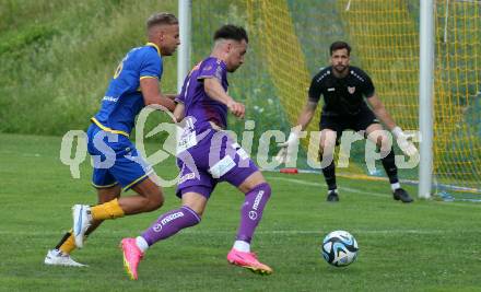 Fussball Bundesliga Testspiel. DSG/ATUS Ferlach gegen SK Austria Klagenfurt. Sinan Karweina (Austria KLagenfurt). Ferlach, am 30.6.2023.
Foto: Kuess



---
pressefotos, pressefotografie, kuess, qs, qspictures, sport, bild, bilder, bilddatenbank