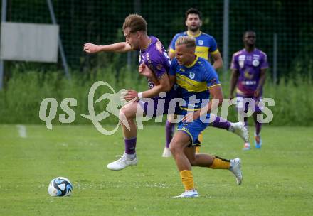 Fussball Bundesliga Testspiel. DSG/ATUS Ferlach gegen SK Austria Klagenfurt. Moritz Berg (Austria KLagenfurt). Ferlach, am 30.6.2023.
Foto: Kuess



---
pressefotos, pressefotografie, kuess, qs, qspictures, sport, bild, bilder, bilddatenbank