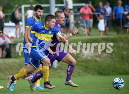 Fussball Bundesliga Testspiel. DSG/ATUS Ferlach gegen SK Austria Klagenfurt.  Florian Jaritz (Austria KLagenfurt). Ferlach, am 30.6.2023.
Foto: Kuess



---
pressefotos, pressefotografie, kuess, qs, qspictures, sport, bild, bilder, bilddatenbank