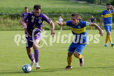 Fussball Bundesliga Testspiel. DSG/ATUS Ferlach gegen SK Austria Klagenfurt. Andrew Irving (Austria KLagenfurt). Ferlach, am 30.6.2023.
Foto: Kuess



---
pressefotos, pressefotografie, kuess, qs, qspictures, sport, bild, bilder, bilddatenbank