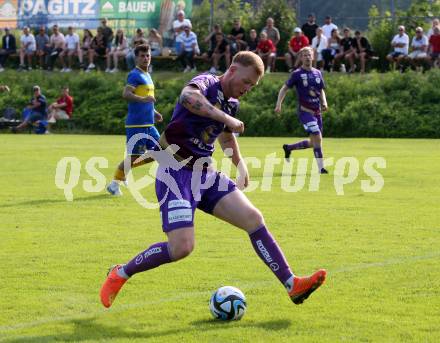 Fussball Bundesliga Testspiel. DSG/ATUS Ferlach gegen SK Austria Klagenfurt. Jonas Arweiler (Austria KLagenfurt). Ferlach, am 30.6.2023.
Foto: Kuess



---
pressefotos, pressefotografie, kuess, qs, qspictures, sport, bild, bilder, bilddatenbank