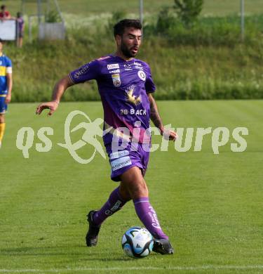 Fussball Bundesliga Testspiel. DSG/ATUS Ferlach gegen SK Austria Klagenfurt. Kosmas Gkezos (Austria KLagenfurt). Ferlach, am 30.6.2023.
Foto: Kuess



---
pressefotos, pressefotografie, kuess, qs, qspictures, sport, bild, bilder, bilddatenbank