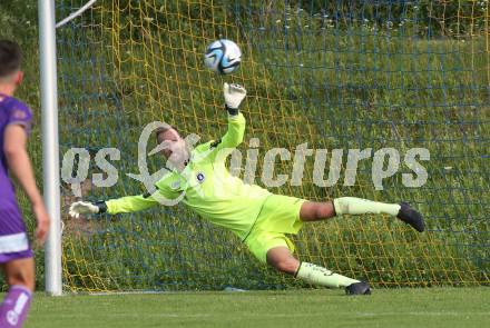 Fussball Bundesliga Testspiel. DSG/ATUS Ferlach gegen SK Austria Klagenfurt.  Marco Knaller (Austria KLagenfurt). Ferlach, am 30.6.2023.
Foto: Kuess



---
pressefotos, pressefotografie, kuess, qs, qspictures, sport, bild, bilder, bilddatenbank