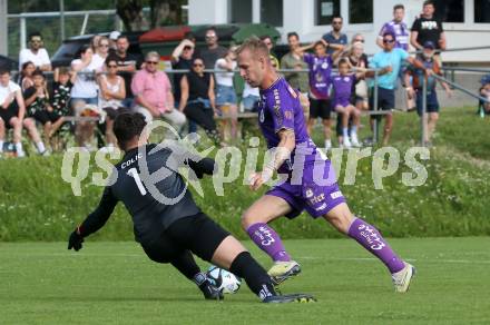 Fussball Bundesliga Testspiel. DSG/ATUS Ferlach gegen SK Austria Klagenfurt.  Florian Jaritz(Austria KLagenfurt). Ferlach, am 30.6.2023.
Foto: Kuess



---
pressefotos, pressefotografie, kuess, qs, qspictures, sport, bild, bilder, bilddatenbank