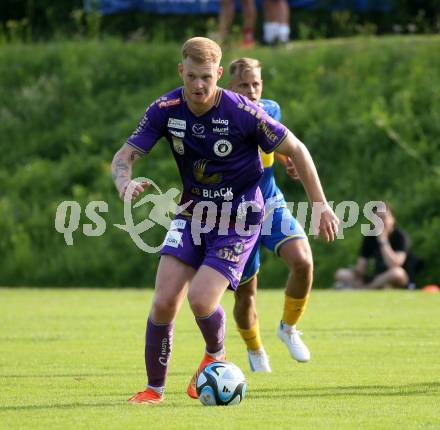 Fussball Bundesliga Testspiel. DSG/ATUS Ferlach gegen SK Austria Klagenfurt. Jonas Arweiler (Austria KLagenfurt). Ferlach, am 30.6.2023.
Foto: Kuess



---
pressefotos, pressefotografie, kuess, qs, qspictures, sport, bild, bilder, bilddatenbank