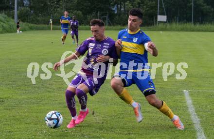 Fussball Bundesliga Testspiel. DSG/ATUS Ferlach gegen SK Austria Klagenfurt. Sinan Karweina (Austria KLagenfurt). Ferlach, am 30.6.2023.
Foto: Kuess



---
pressefotos, pressefotografie, kuess, qs, qspictures, sport, bild, bilder, bilddatenbank