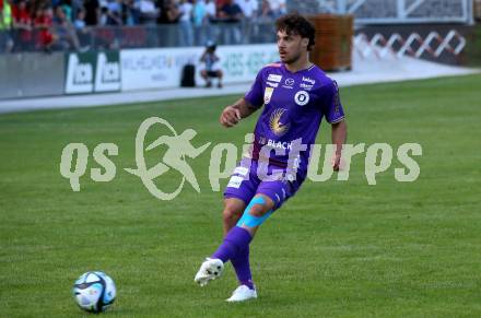 Fussball Bundesliga. Testspiel. ATSV Wolfsberg gegen SK Austria KLagenfurt.   Simon Straudi (KLagenfurt). Wolfsberg, am 4.7.2023.
Foto: Kuess



---
pressefotos, pressefotografie, kuess, qs, qspictures, sport, bild, bilder, bilddatenbank