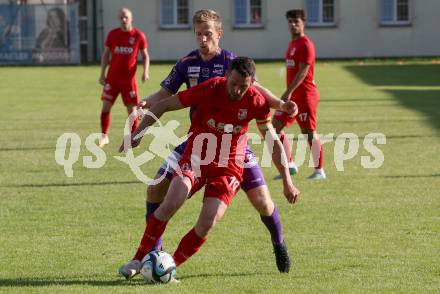 Fussball Bundesliga. Testspiel. ATSV Wolfsberg gegen SK Austria KLagenfurt. Patrick Pfennich,  (Wolfsberg),  Christopher Cvetko  (KLagenfurt). Wolfsberg, am 4.7.2023.
Foto: Kuess



---
pressefotos, pressefotografie, kuess, qs, qspictures, sport, bild, bilder, bilddatenbank