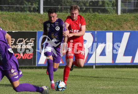 Fussball Bundesliga. Testspiel. ATSV Wolfsberg gegen SK Austria KLagenfurt.   Sinan Karweina (KLagenfurt). Wolfsberg, am 4.7.2023.
Foto: Kuess



---
pressefotos, pressefotografie, kuess, qs, qspictures, sport, bild, bilder, bilddatenbank