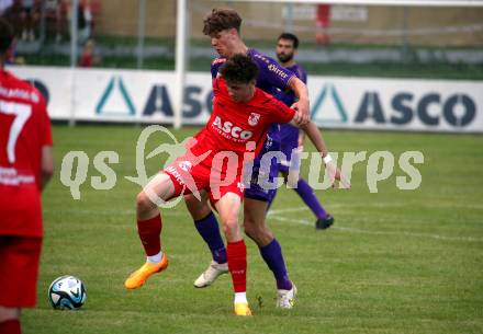 Fussball Bundesliga. Testspiel. ATSV Wolfsberg gegen SK Austria KLagenfurt.  Jannik Robatsch  (KLagenfurt). Wolfsberg, am 4.7.2023.
Foto: Kuess



---
pressefotos, pressefotografie, kuess, qs, qspictures, sport, bild, bilder, bilddatenbank