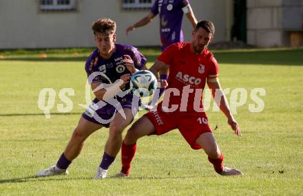 Fussball Bundesliga. Testspiel. ATSV Wolfsberg gegen SK Austria KLagenfurt.  Moritz Berg  (KLagenfurt). Wolfsberg, am 4.7.2023.
Foto: Kuess



---
pressefotos, pressefotografie, kuess, qs, qspictures, sport, bild, bilder, bilddatenbank