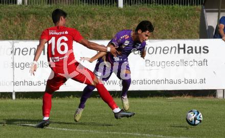 Fussball Bundesliga. Testspiel. ATSV Wolfsberg gegen SK Austria KLagenfurt.   SEbastian Guerra Soto (KLagenfurt). Wolfsberg, am 4.7.2023.
Foto: Kuess



---
pressefotos, pressefotografie, kuess, qs, qspictures, sport, bild, bilder, bilddatenbank