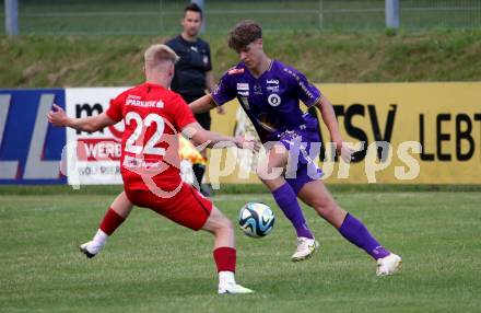 Fussball Bundesliga. Testspiel. ATSV Wolfsberg gegen SK Austria KLagenfurt.  Jannik Robatsch  (KLagenfurt). Wolfsberg, am 4.7.2023.
Foto: Kuess



---
pressefotos, pressefotografie, kuess, qs, qspictures, sport, bild, bilder, bilddatenbank