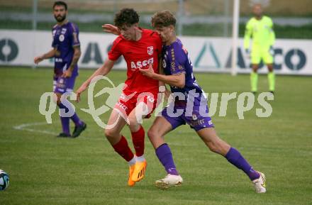 Fussball Bundesliga. Testspiel. ATSV Wolfsberg gegen SK Austria KLagenfurt. Jannik Robatsch   (KLagenfurt). Wolfsberg, am 4.7.2023.
Foto: Kuess



---
pressefotos, pressefotografie, kuess, qs, qspictures, sport, bild, bilder, bilddatenbank