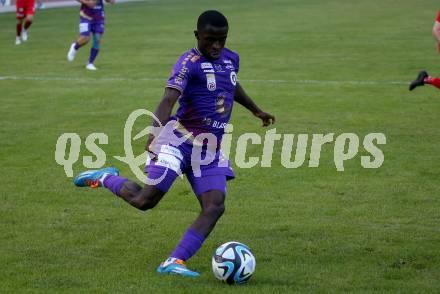 Fussball Bundesliga. Testspiel. ATSV Wolfsberg gegen SK Austria KLagenfurt.  Solomon Bonnah  (KLagenfurt). Wolfsberg, am 4.7.2023.
Foto: Kuess



---
pressefotos, pressefotografie, kuess, qs, qspictures, sport, bild, bilder, bilddatenbank