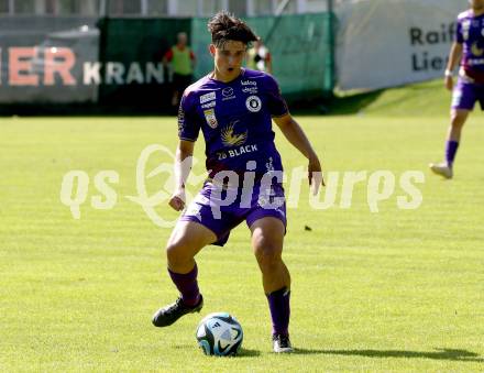 Fussball Bundesliga. Testspiel. Sk Austria KLagenfurt gegen Liefering.  Bego Kujrakovic (Austria). Gmuend, am 7.7. 2023.
Foto: Kuess



---
pressefotos, pressefotografie, kuess, qs, qspictures, sport, bild, bilder, bilddatenbank