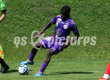 Fussball Bundesliga. Testspiel. Sk Austria KLagenfurt gegen Liefering.  Solomon Bonnah (Austria). Gmuend, am 7.7. 2023.
Foto: Kuess



---
pressefotos, pressefotografie, kuess, qs, qspictures, sport, bild, bilder, bilddatenbank