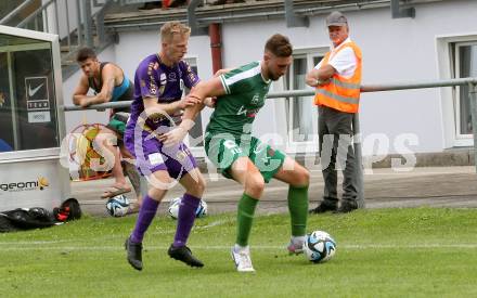 Fussball Testspiel. SK Austria Klagenfurt gegen Leoben.  Christopher Cvetko (Klagenfurt). Glanegg, am 11.7.2023.
Foto: Kuess



---
pressefotos, pressefotografie, kuess, qs, qspictures, sport, bild, bilder, bilddatenbank