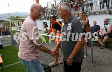 Fussball Testspiel. SK Austria Klagenfurt gegen Leoben.  Trainer Carsten Jancker, Trainer Peter Pacult. Glanegg, am 11.7.2023.
Foto: Kuess



---
pressefotos, pressefotografie, kuess, qs, qspictures, sport, bild, bilder, bilddatenbank