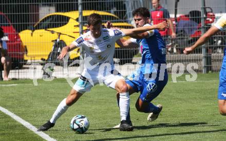 Fussball Testspiel. SK Austria Klagenfurt gegen SKN St. Poelten. Till Schumacher  (Klagenfurt). Welzenegg, am 15.7.2023.
Foto: Kuess
---
pressefotos, pressefotografie, kuess, qs, qspictures, sport, bild, bilder, bilddatenbank