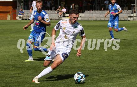 Fussball Testspiel. SK Austria Klagenfurt gegen SKN St. Poelten. Andrew Irving   (Klagenfurt). Welzenegg, am 15.7.2023.
Foto: Kuess



---
pressefotos, pressefotografie, kuess, qs, qspictures, sport, bild, bilder, bilddatenbank