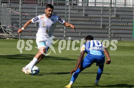 Fussball Testspiel. SK Austria Klagenfurt gegen SKN St. Poelten.   Nikola Djoric (Klagenfurt). Welzenegg, am 15.7.2023.
Foto: Kuess



---
pressefotos, pressefotografie, kuess, qs, qspictures, sport, bild, bilder, bilddatenbank