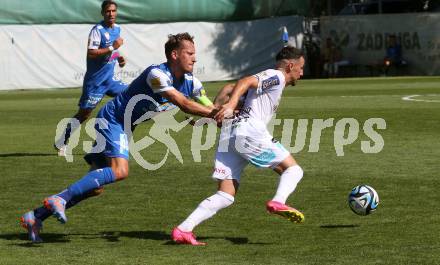 Fussball Testspiel. SK Austria Klagenfurt gegen SKN St. Poelten.  Sinan Karweina  (Klagenfurt). Welzenegg, am 15.7.2023.
Foto: Kuess



---
pressefotos, pressefotografie, kuess, qs, qspictures, sport, bild, bilder, bilddatenbank